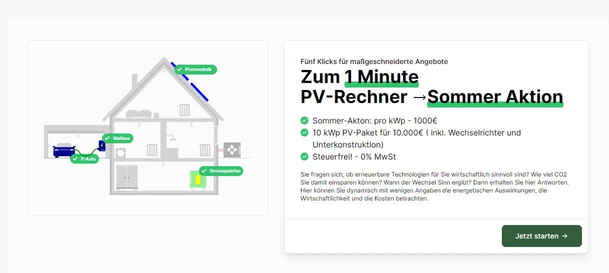 PV Angebot für Niederösterreich berechnen
